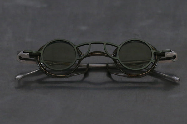 Rigards RG0105TI series collection Titanium free-detachable double-layer glasses RG-RG0105TI-GTGL Bronze + Olive matte transparent frame light green lens glasses
